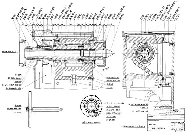 Шпиндель токарно-гвинторізного верстата Schaublin 125